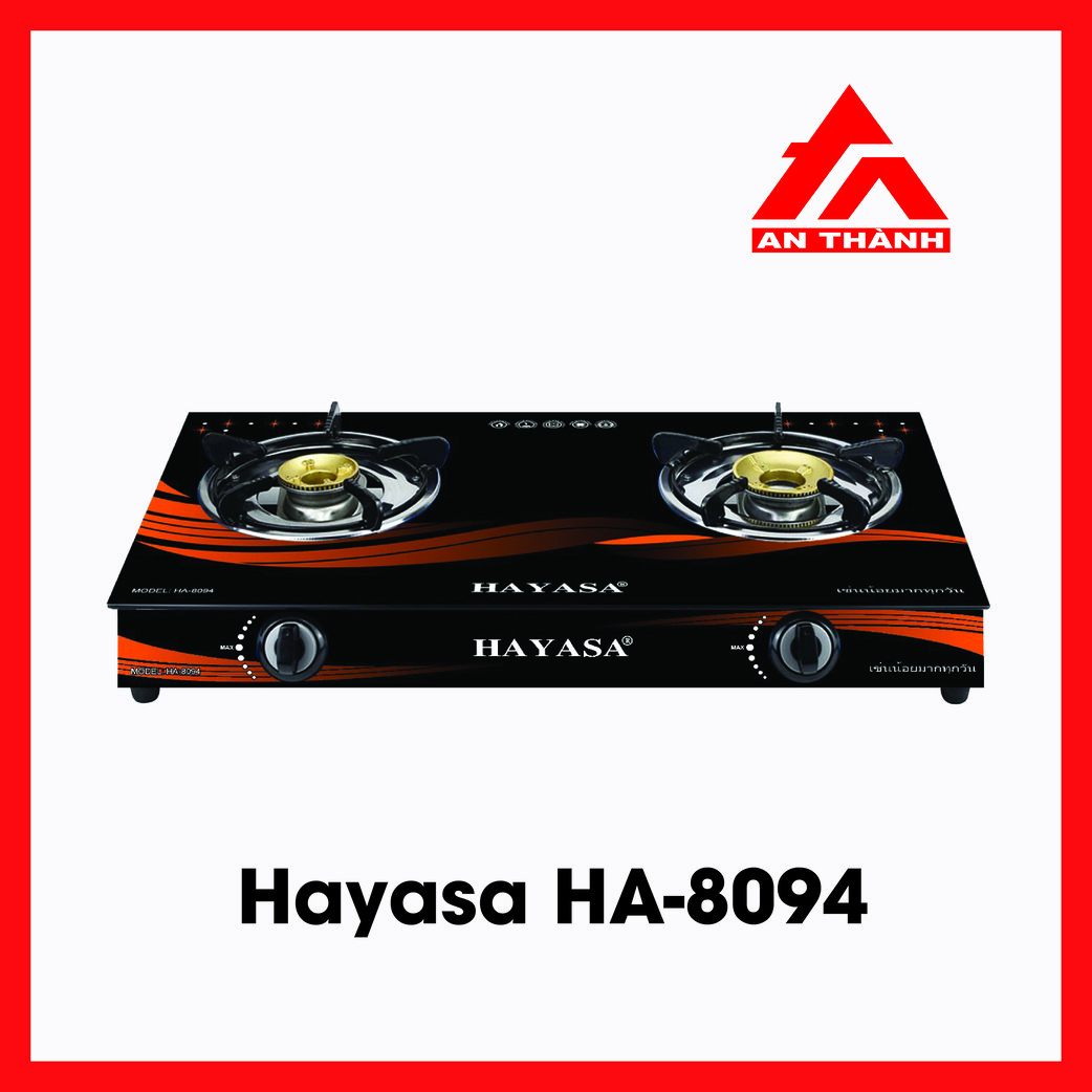 Bếp Gas Đôi Kiếng HAYASA HA-8094 – Hiện đại, tiết kiệm, an toàn cho mọi gia đình