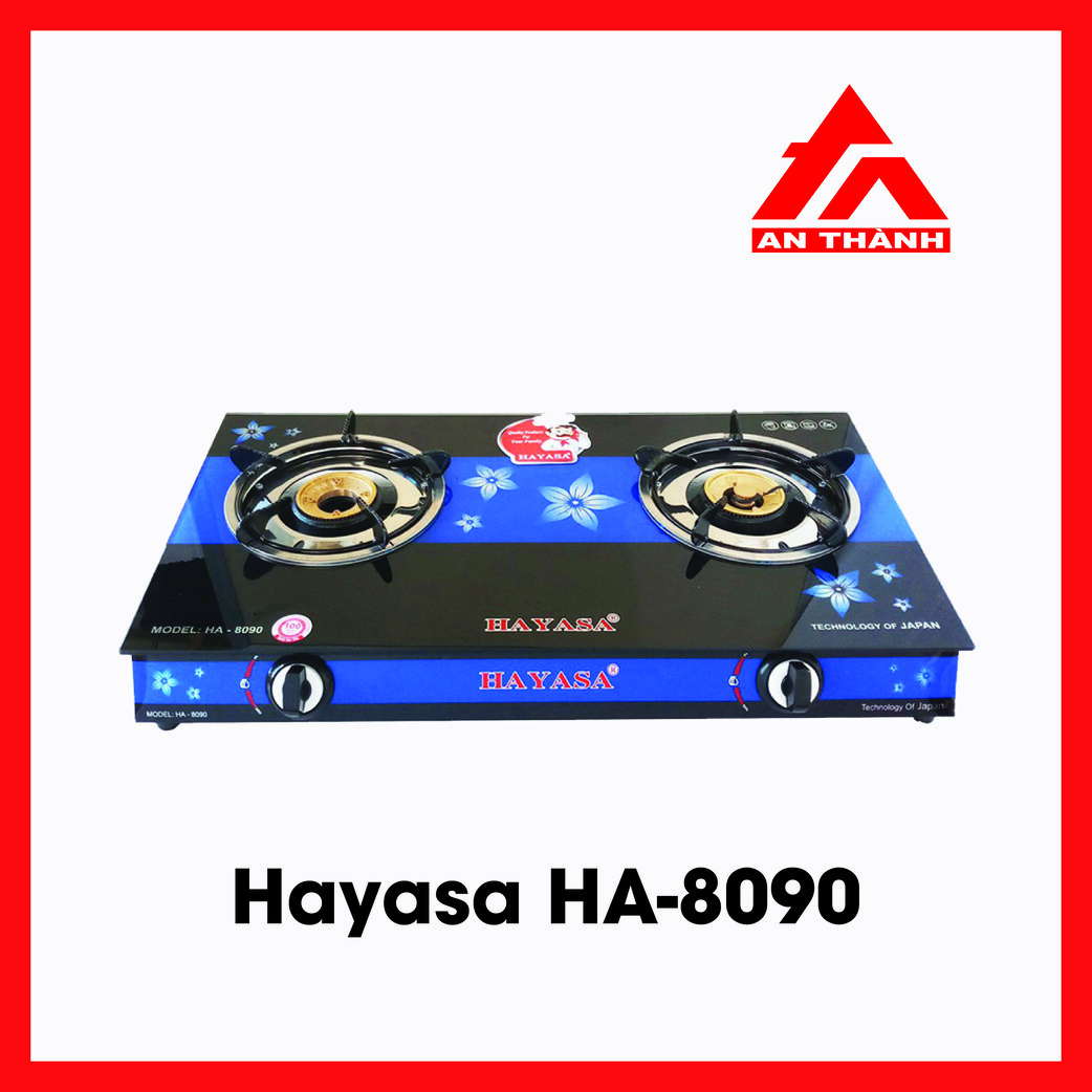 Bếp Gas Đôi Kiếng HAYASA HA-8090 – Sang trọng, bền bỉ, tiết kiệm